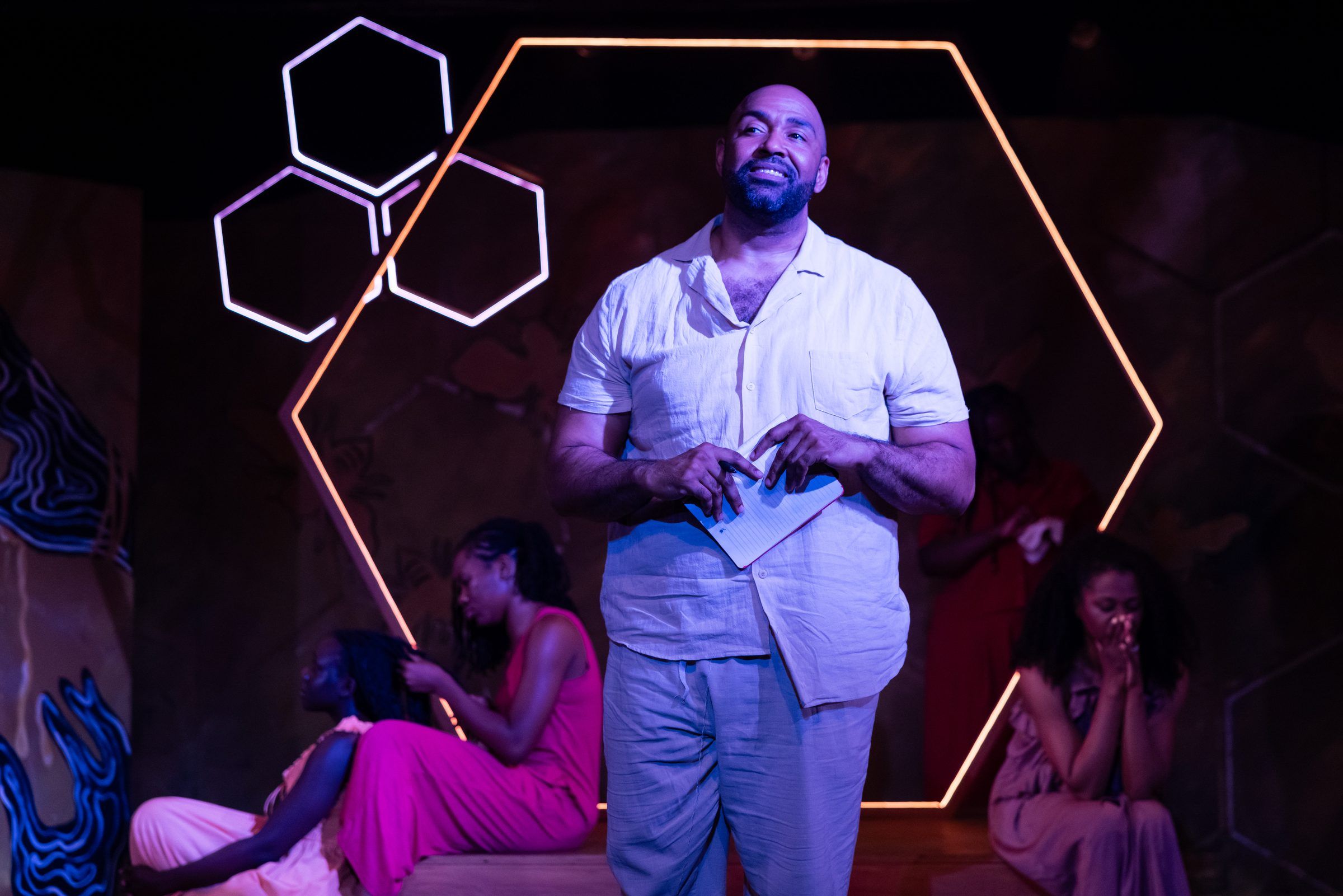 Jelani Julyus on stage in Honeypot