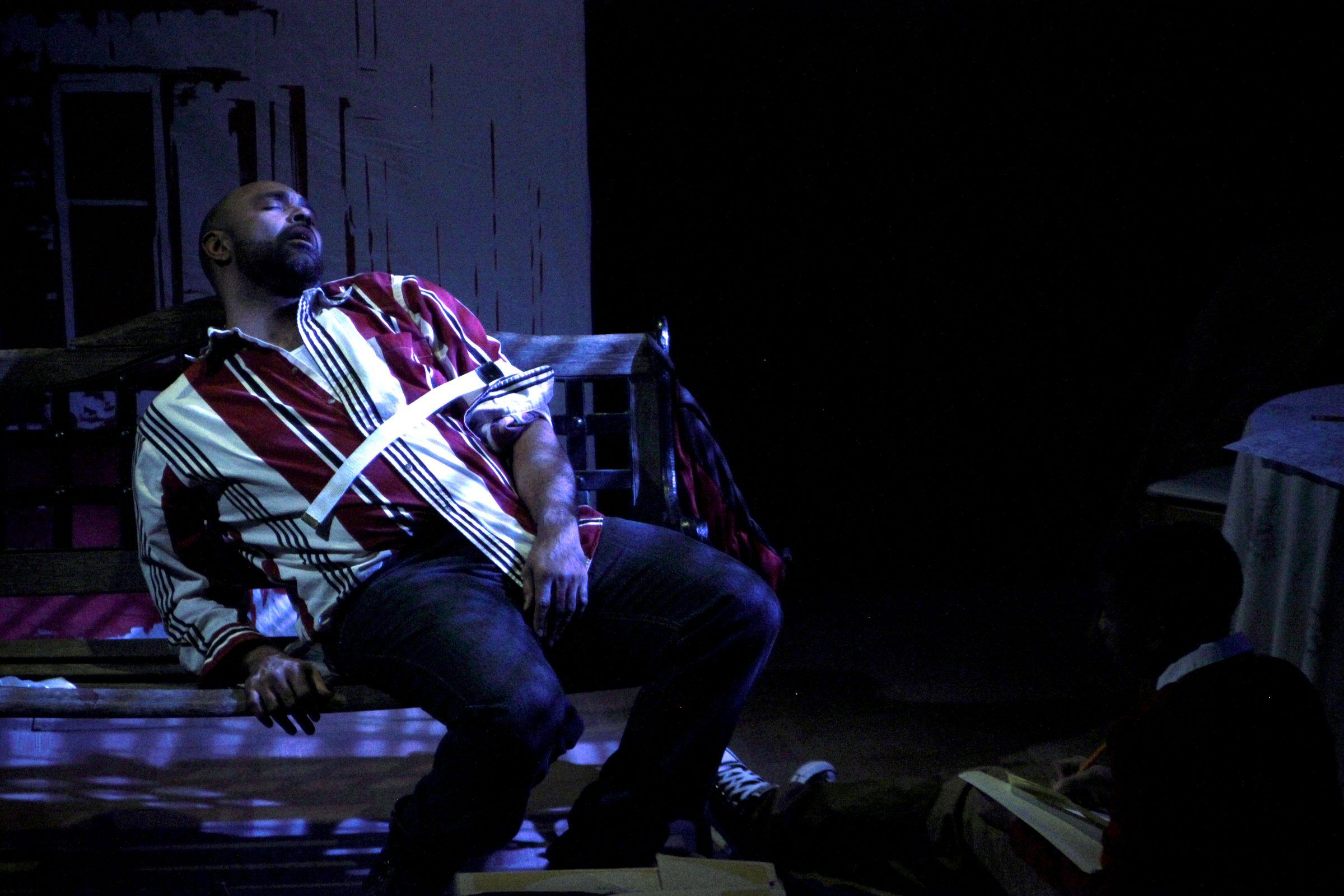 Jelani Julyus on stage in Tad in 5th City