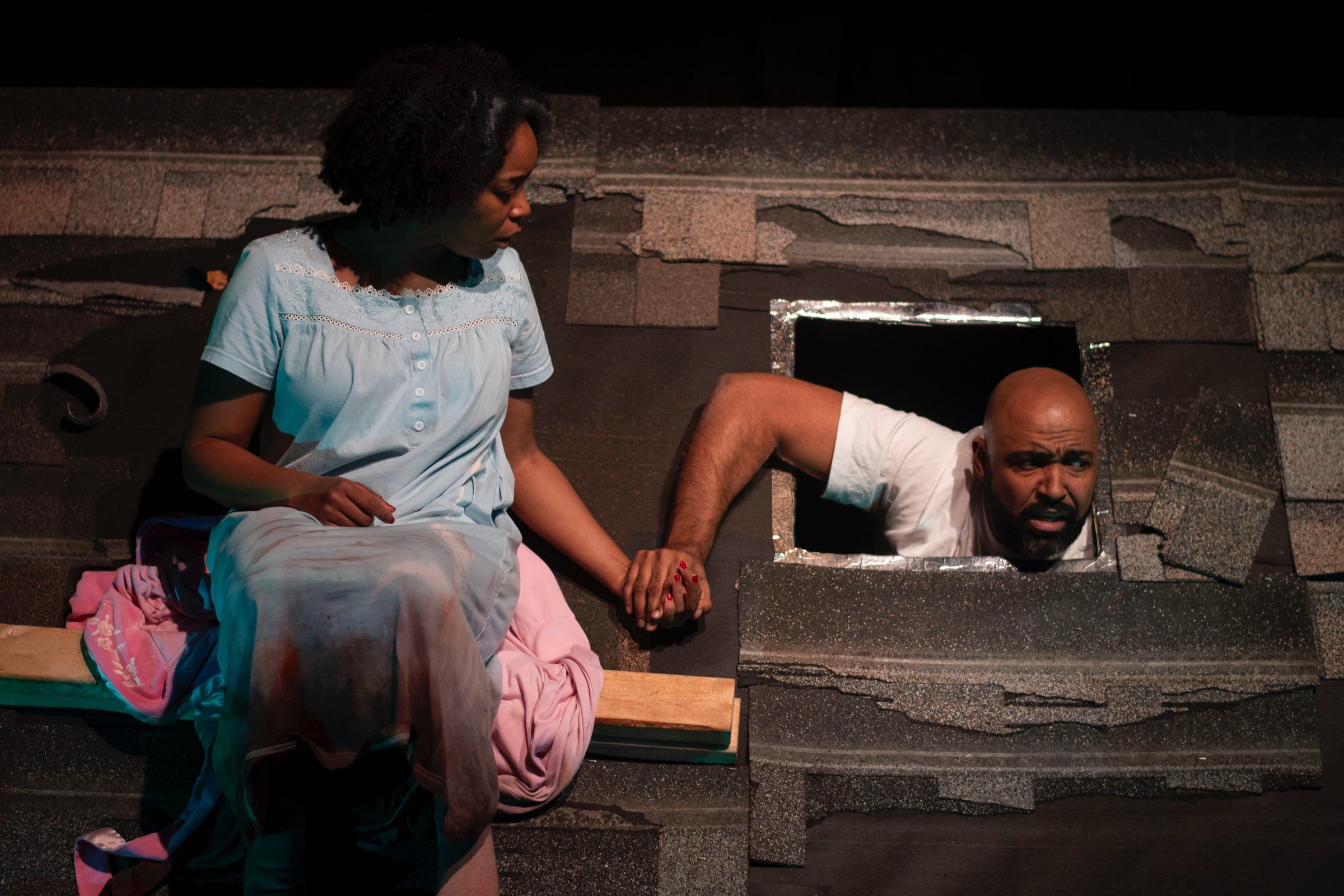 Jelani Julyus on stage in Rising Water